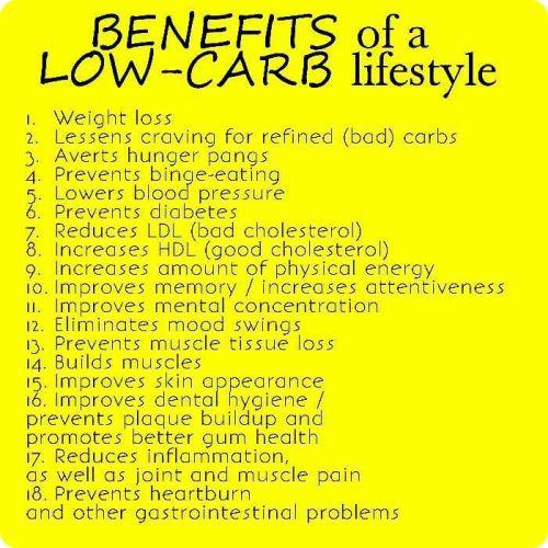 benefits of low carb diet